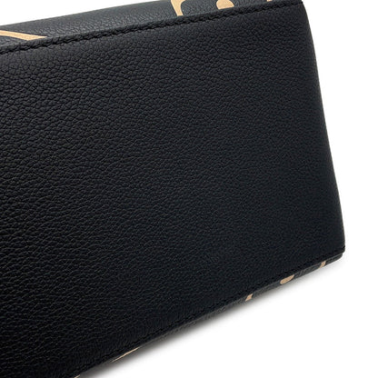 LOUIS VUITTON Petit Palais Noir/BeigeM58913 Bicolor Monogram Empreinte Leather Size PM