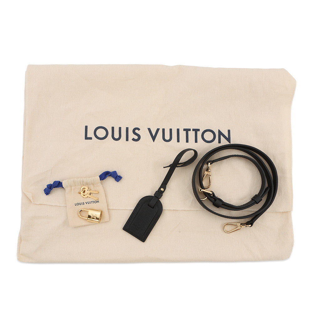 LOUIS VUITTON Petit Palais Noir/BeigeM58913 Bicolor Monogram Empreinte Leather Size PM