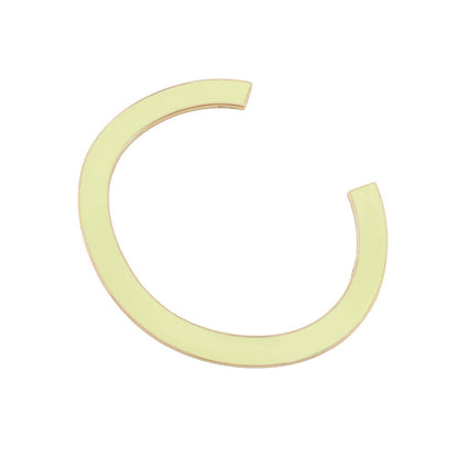 Bottega Veneta Curved Cuff Bracelet Size L Green/Lime741013 Ag925 Enamel