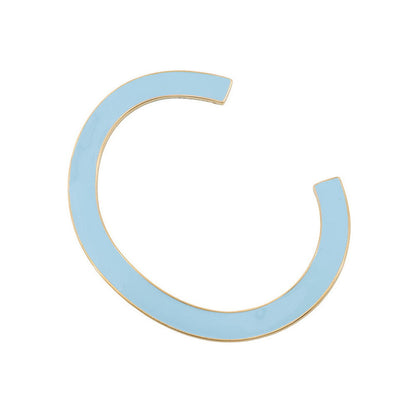 Bottega Veneta Curved Cuff Bracelet Size M Light Blue/Parakeet741013 Ag925 Enamel