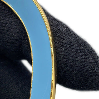 Bottega Veneta Curved Cuff Bracelet Size M Light Blue/Parakeet741013 Ag925 Enamel