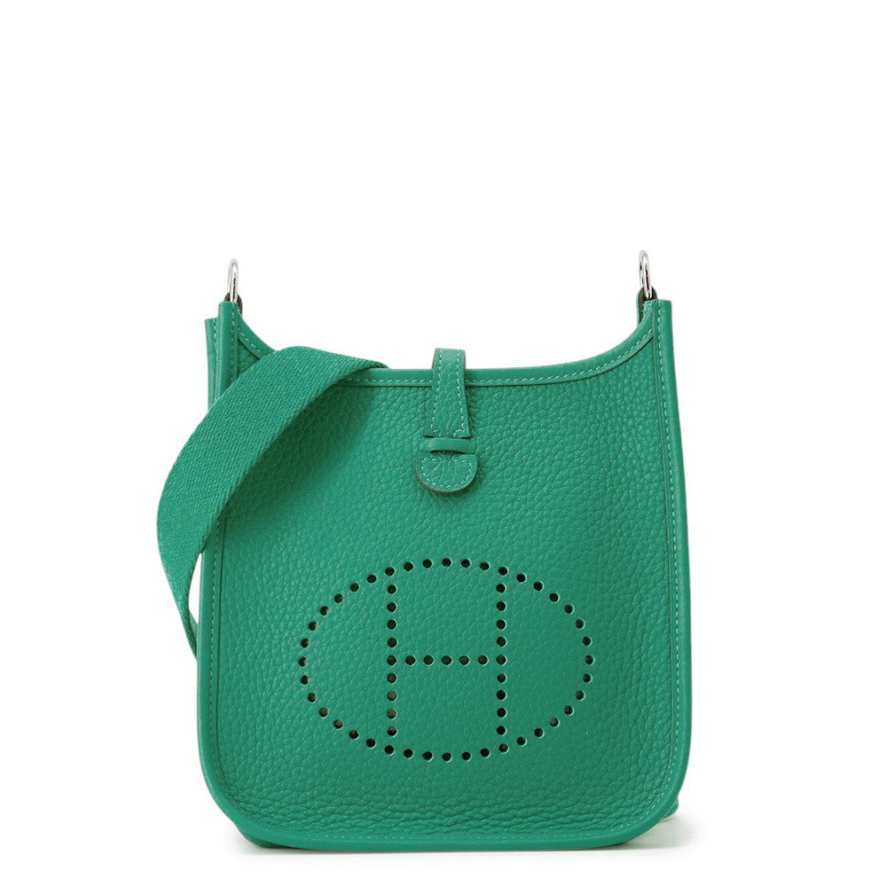 HERMES Evelyne Amazon Long Vert Vertigo Taurillon Clemence Size TPM