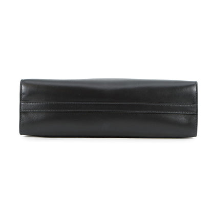 PRADA Triangle Logo Tote Bag Black1BA332 Leather