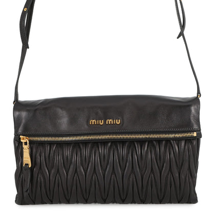 MIUMIU Matelasse 2WAY Clutch Bag BlackRP0385 Leather