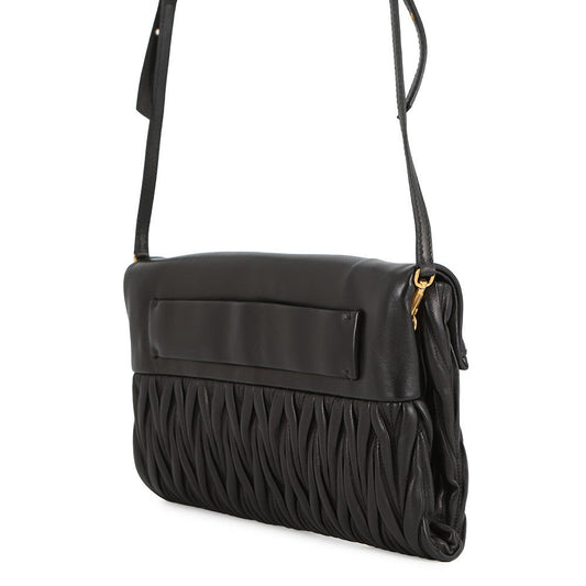 MIUMIU Matelasse 2WAY Clutch Bag BlackRP0385 Leather
