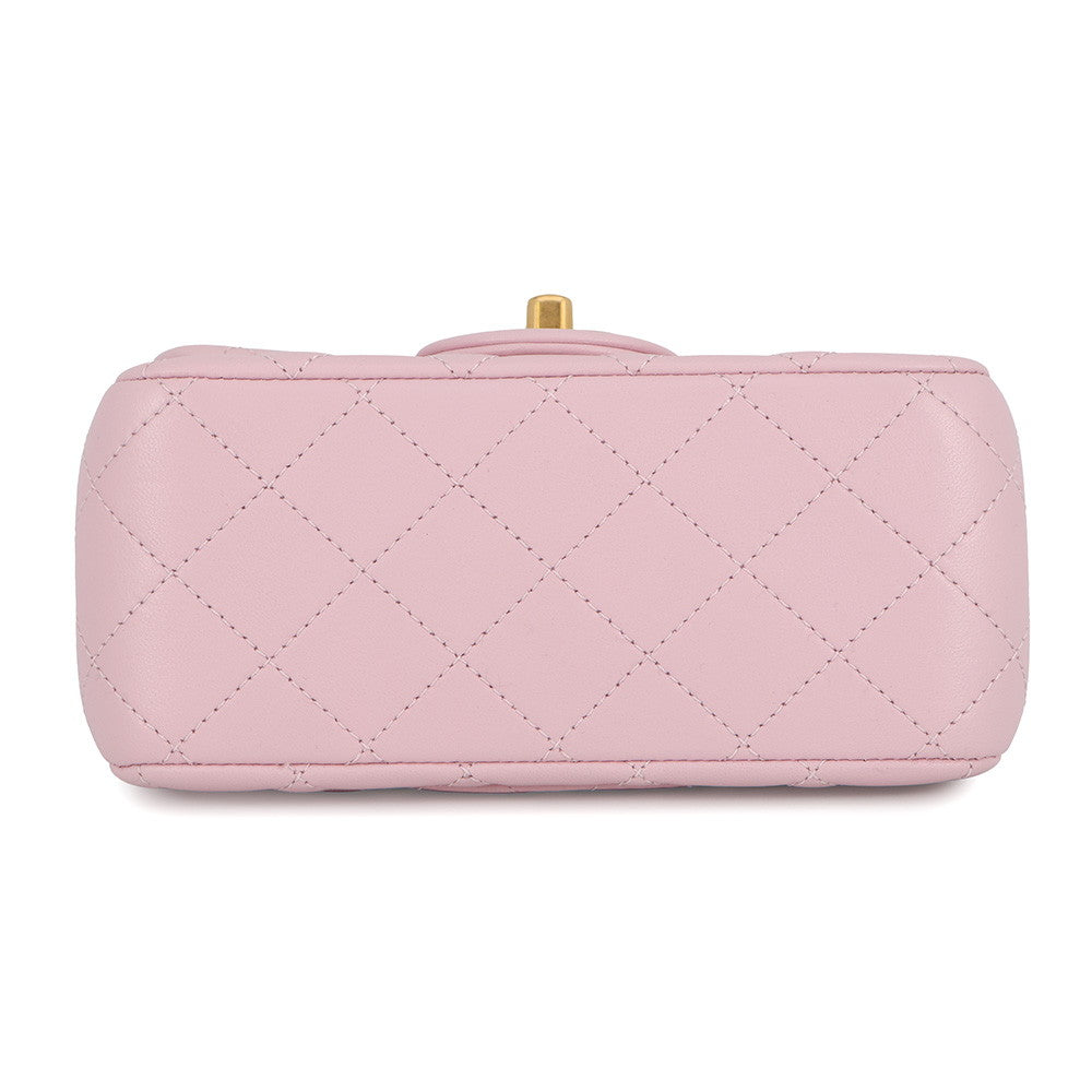 CHANEL Matelasse Camellia ChainShoulder Bag PinkAS4040 Lambskin Size Mini