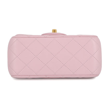 CHANEL Matelasse Camellia ChainShoulder Bag PinkAS4040 Lambskin Size Mini