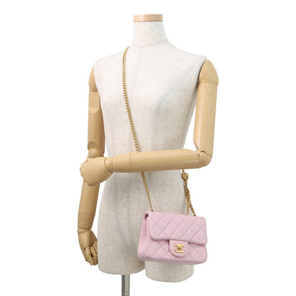CHANEL Matelasse Camellia ChainShoulder Bag PinkAS4040 Lambskin Size Mini