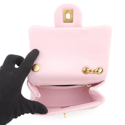 CHANEL Matelasse Camellia ChainShoulder Bag PinkAS4040 Lambskin Size Mini
