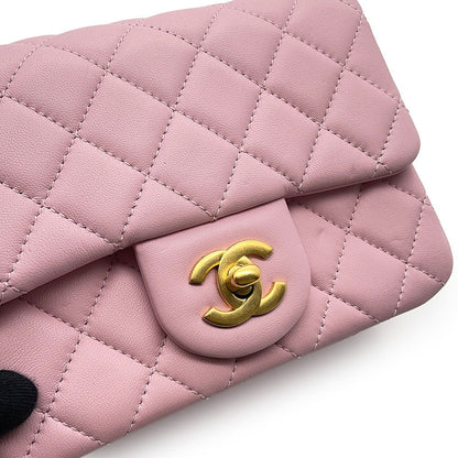 CHANEL Matelasse Camellia ChainShoulder Bag PinkAS4040 Lambskin Size Mini