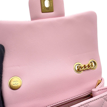 CHANEL Matelasse Camellia ChainShoulder Bag PinkAS4040 Lambskin Size Mini
