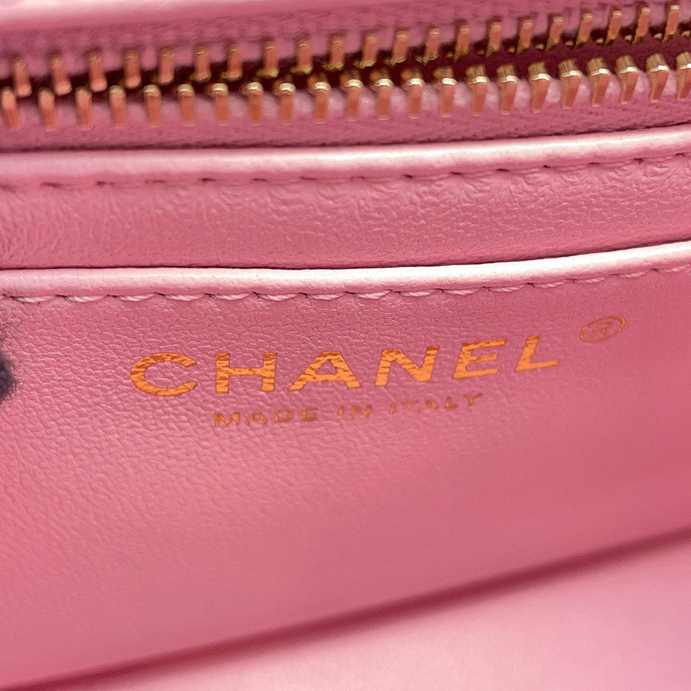 CHANEL Matelasse Camellia ChainShoulder Bag PinkAS4040 Lambskin Size Mini