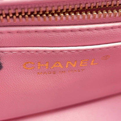 CHANEL Matelasse Camellia ChainShoulder Bag PinkAS4040 Lambskin Size Mini