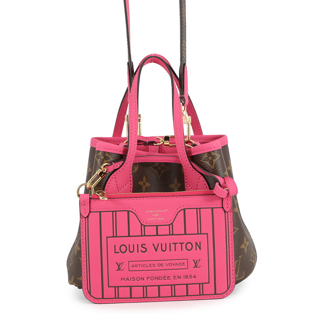 LOUIS VUITTON Neverfull・Inside Out Rose Buffalo Pondichery LeatherM12106 Monogram Grain Leather Size BB