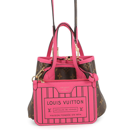 LOUIS VUITTON Neverfull・Inside Out Rose Buffalo Pondichery LeatherM12106 Monogram Grain Leather Size BB