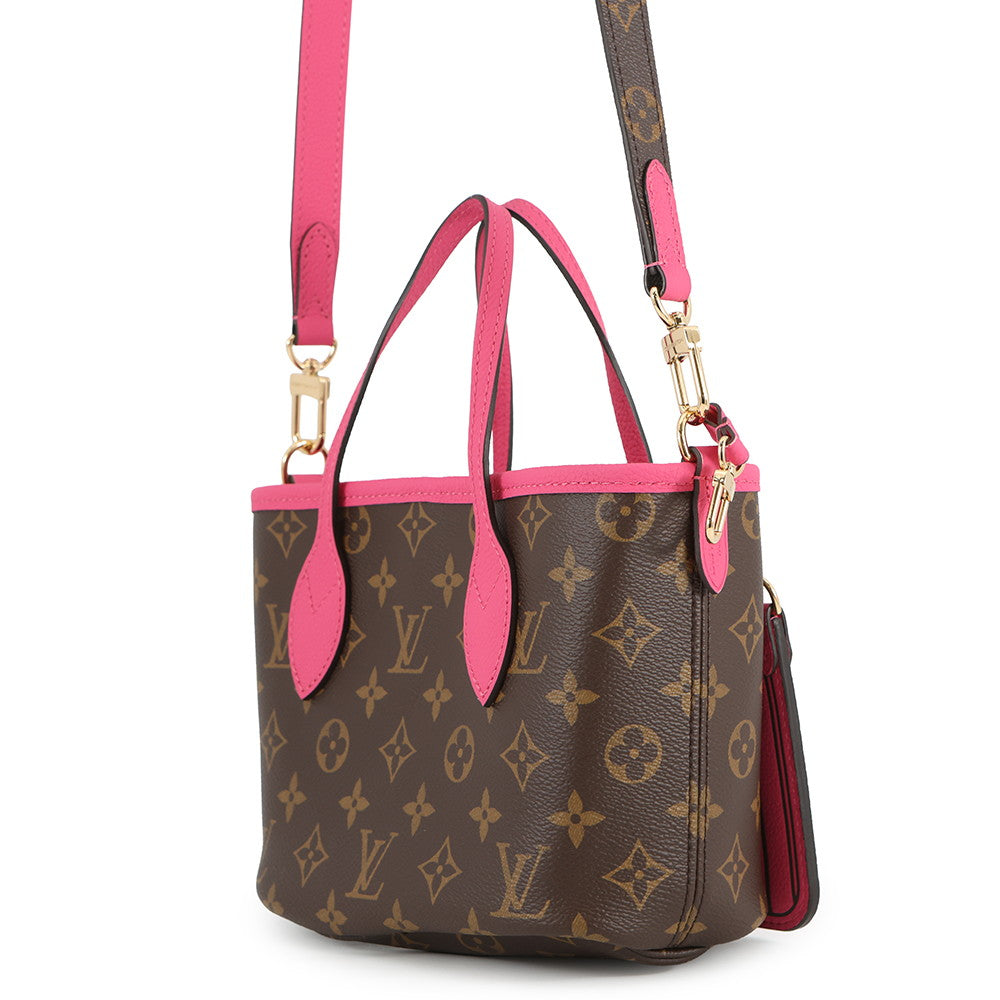 LOUIS VUITTON Neverfull・Inside Out Rose Buffalo Pondichery LeatherM12106 Monogram Grain Leather Size BB