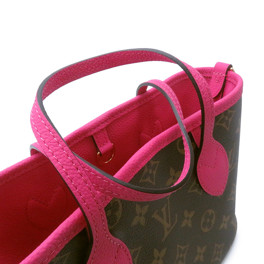 LOUIS VUITTON Neverfull・Inside Out Rose Buffalo Pondichery LeatherM12106 Monogram Grain Leather Size BB