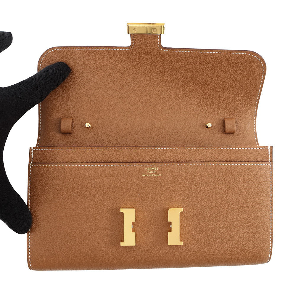 HERMES Constance to Go Gold Evercolor