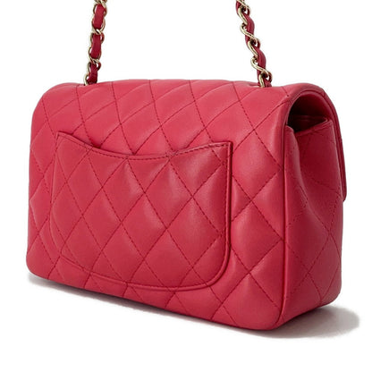 CHANEL Mini Matelasse ChainShoulder Bag PinkA69900 Lambskin Size 20