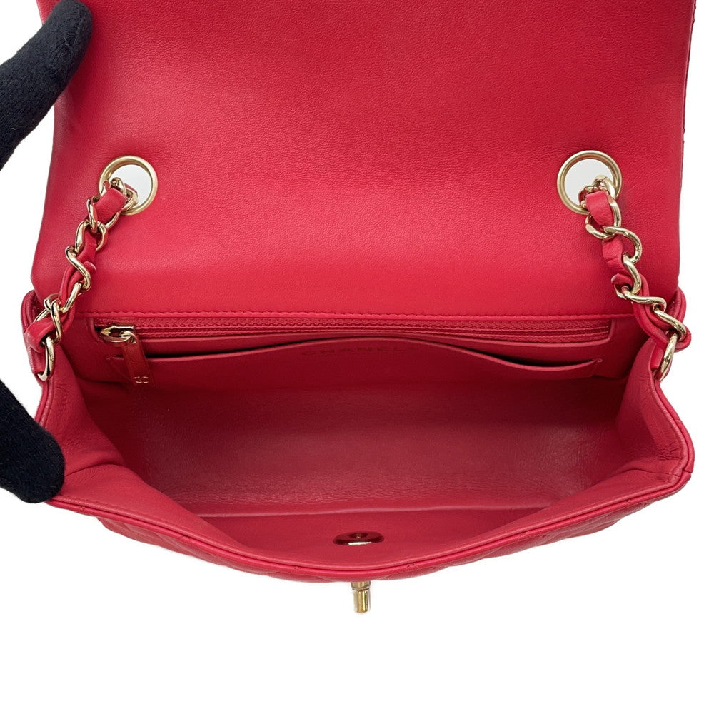 CHANEL Mini Matelasse ChainShoulder Bag PinkA69900 Lambskin Size 20