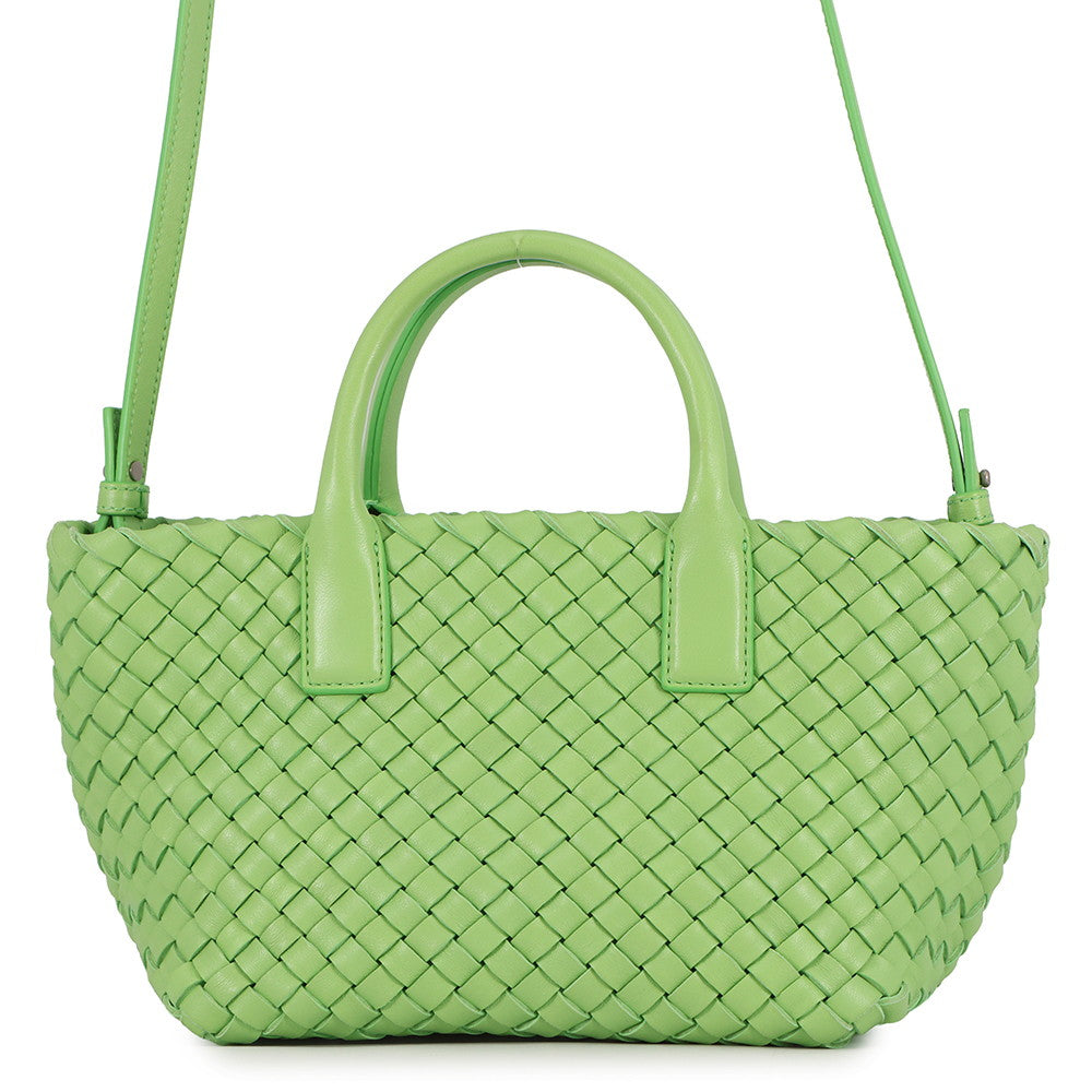 Bottega Veneta INTRECCIATO Mini Cabas 2WAYBag Green709464 Lambskin