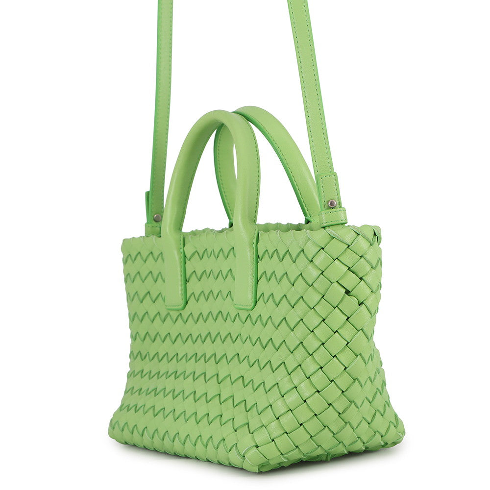 Bottega Veneta INTRECCIATO Mini Cabas 2WAYBag Green709464 Lambskin