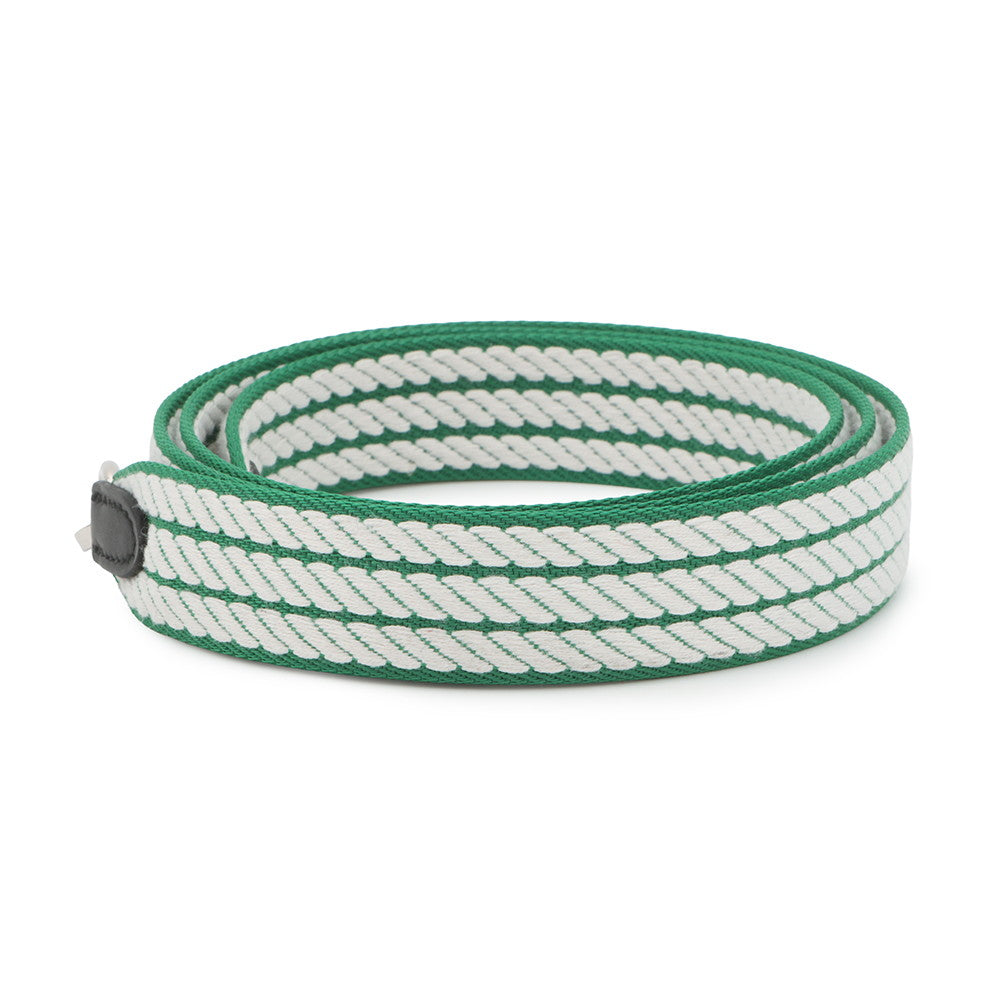 HERMES Bandouliere Sangle Cortage Long Vert Vertigo/White Toile H Swift Leather Size 1"