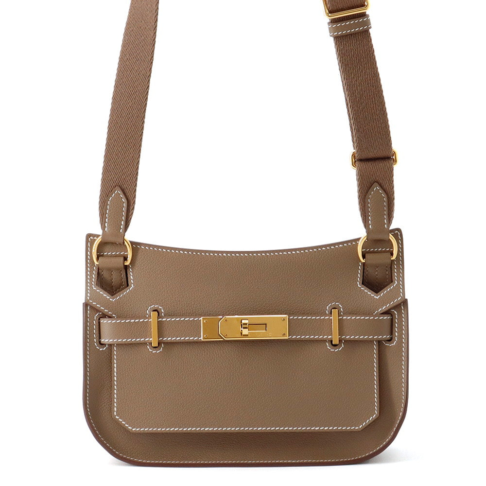 HERMES Jypsiere Etoupe Evercolor Size Mini