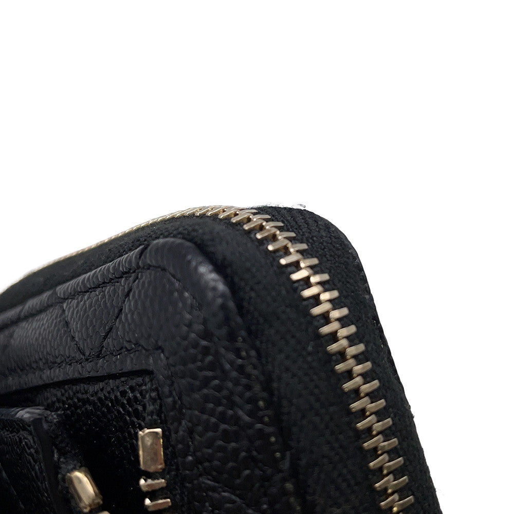 CHANEL Round zip compact wallet BlackAP4652 Caviar Leather