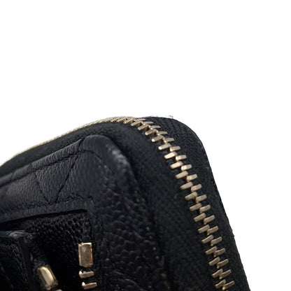 CHANEL Round zip compact wallet BlackAP4652 Caviar Leather
