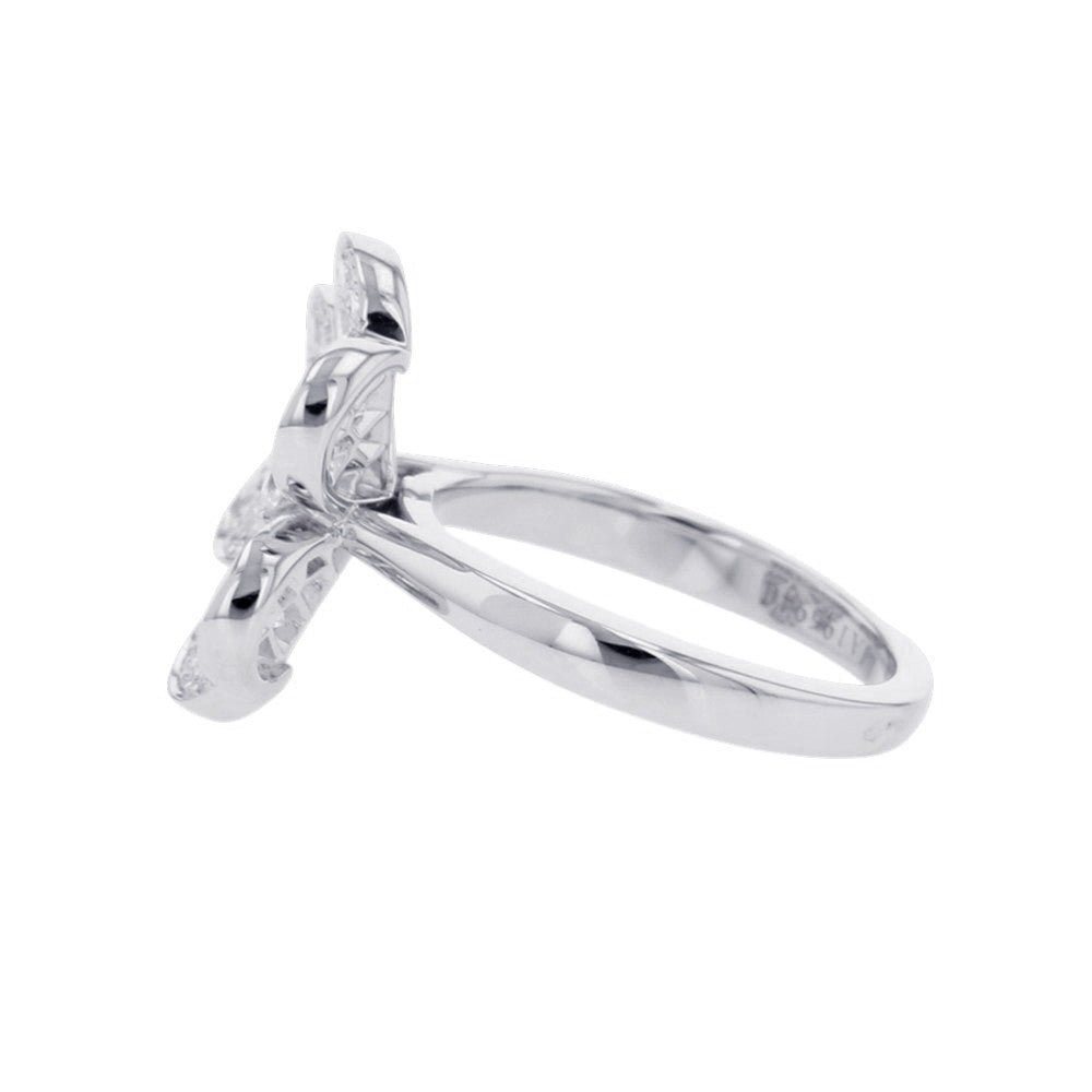 Van Cleef & Arpels Frivole Ring 1 flower Size 47/#7VCARD31648/VCARD31600 18K White Gold