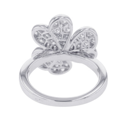 Van Cleef & Arpels Frivole Ring 1 flower Size 47/#7VCARD31648/VCARD31600 18K White Gold