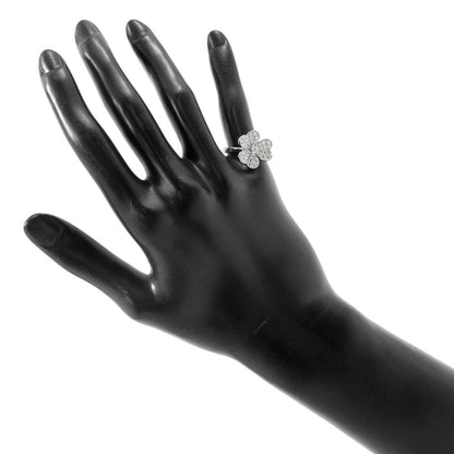 Van Cleef & Arpels Frivole Ring 1 flower Size 47/#7VCARD31648/VCARD31600 18K White Gold