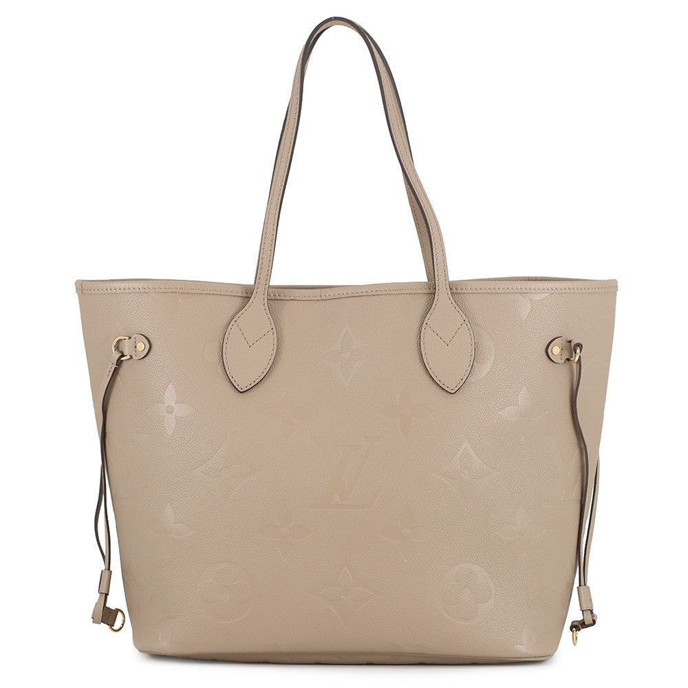 LOUIS VUITTON Neverfull TourterelleM45686 Monogram Empreinte Leather Size MM