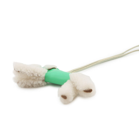 HERMES Buddy Bag Charm Vert Comics/Vert Fizz Lambskin Mouton