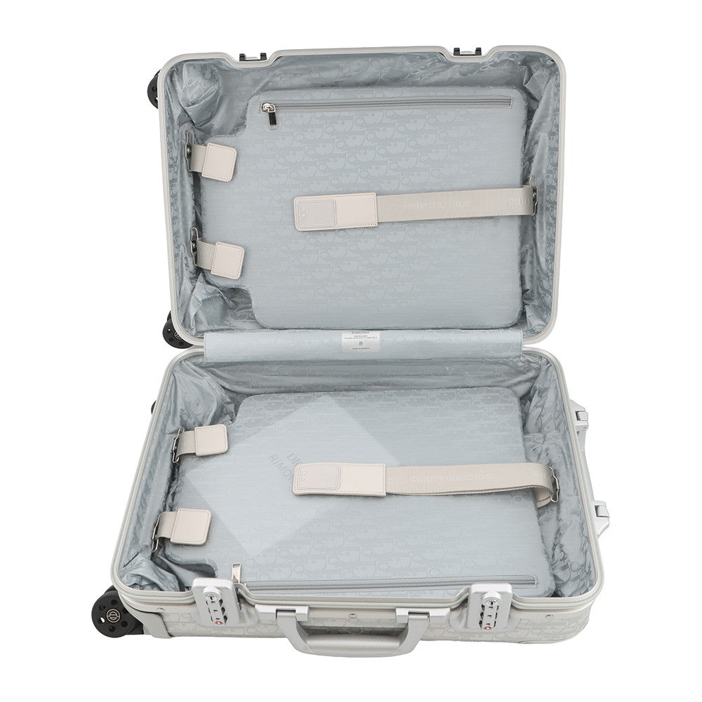 Dior Rimowa Collaboration Cabin Suitcase Oblique Carry-on Silver1DRTR002YWZ_H03E Aluminium