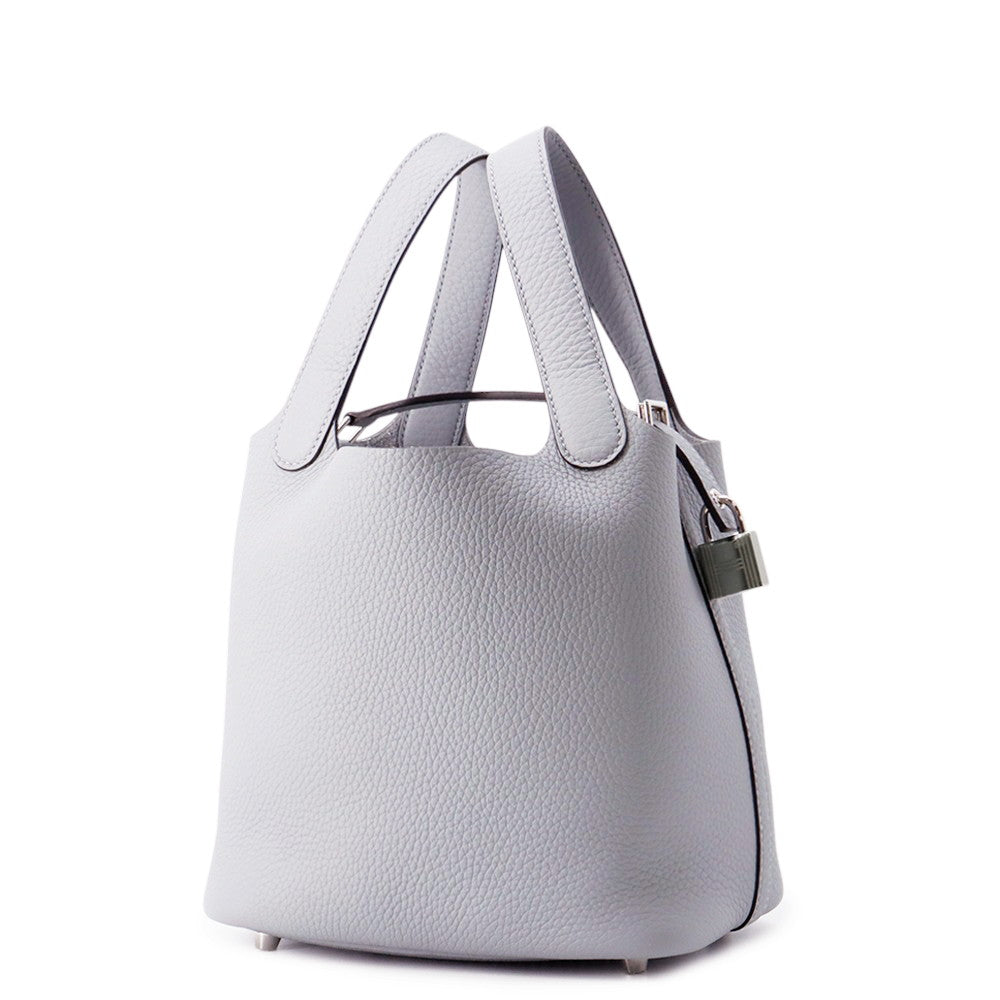 HERMES Picotin Lock Green Pantan Taurillon Clemence Size PM