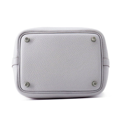 HERMES Picotin Lock Green Pantan Taurillon Clemence Size PM