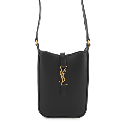 SAINT LAURENT PARIS Mini Vertical Shoulder Bag Black735214 Leather