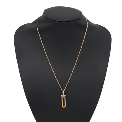 TIFFANY&Co. Hardware Thin Link Necklace63982253 18K Pink Gold