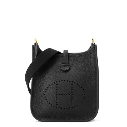 HERMES Evelyne Black Taurillon Clemence Size TPM