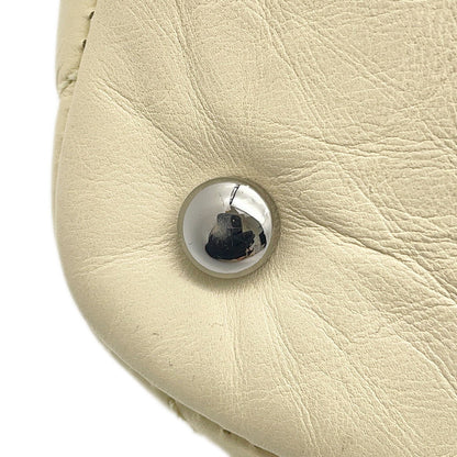 CHANEL Bubble Quilt ChainTravel Bag Ivory Leather