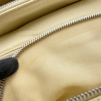 CHANEL Bubble Quilt ChainTravel Bag Ivory Leather