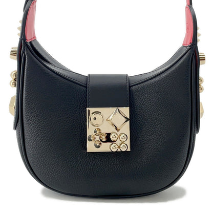 Christian Louboutin CARASKY Shoulder Bag Black/Red1225182 Leather Size Mini