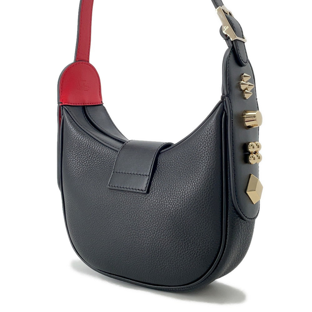 Christian Louboutin CARASKY Shoulder Bag Black/Red1225182 Leather Size Mini