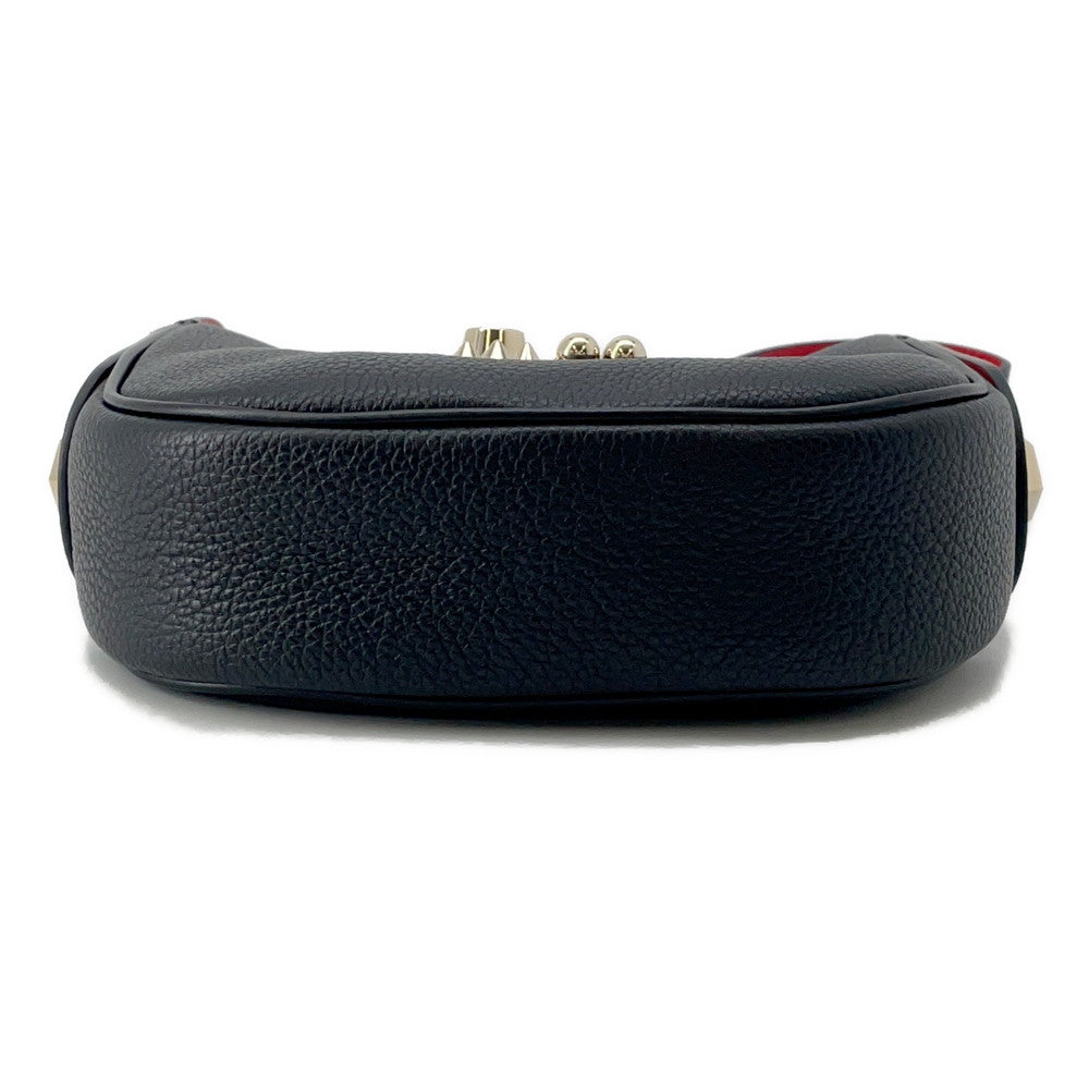 Christian Louboutin CARASKY Shoulder Bag Black/Red1225182 Leather Size Mini