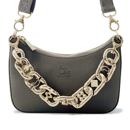 Christian Louboutin Rubira 2WAY Accessories Pouch CharcoalBrown1235471 Leather
