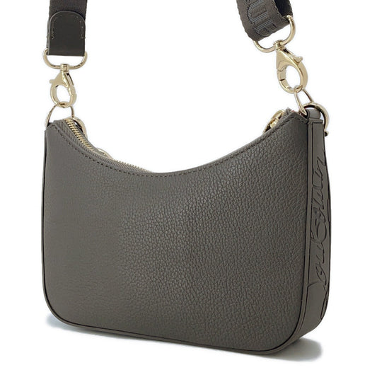 Christian Louboutin Rubira 2WAY Accessories Pouch CharcoalBrown1235471 Leather
