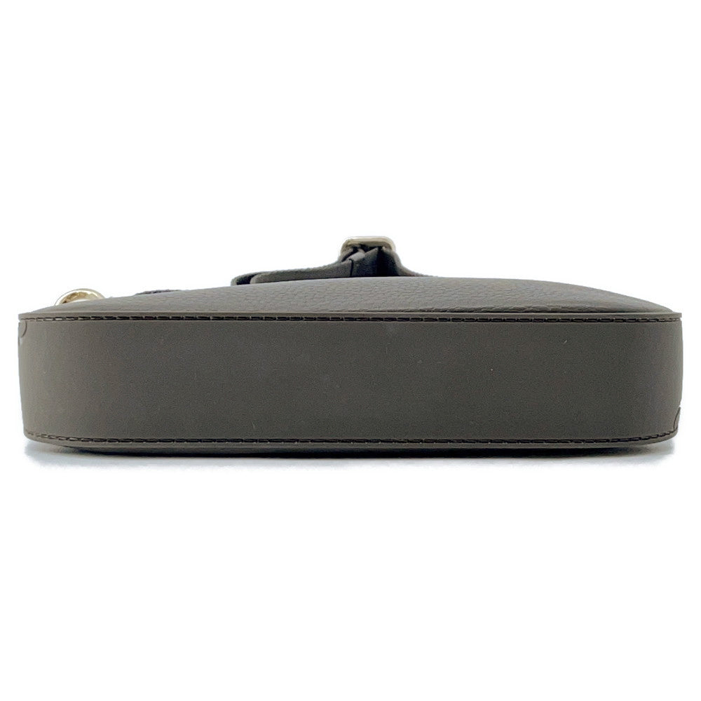 Christian Louboutin Rubira 2WAY Accessories Pouch CharcoalBrown1235471 Leather