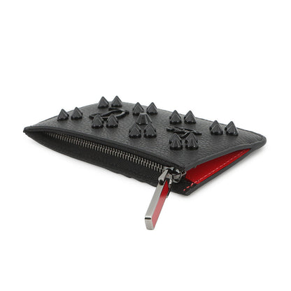 Christian Louboutin Studded Coin Purse Fragment Case Black3225116 Leather